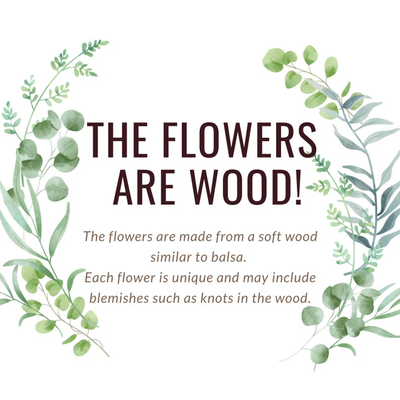 Trio of Wood Flowers