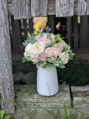 Romantic Blush and Ivory Bouquet